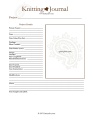 Knitting Journal Template Preview