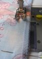Sew sides together, starting from top pin with a ½ inch seam.